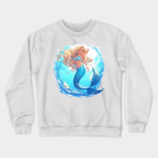 Mystical Allure: Beautiful Manga Mermaid Odyssey Crewneck Sweatshirt